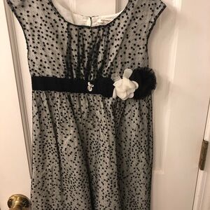 Old Navy Black and White Polka Dot Kids Dress